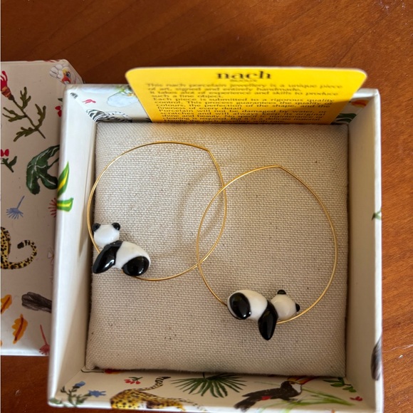 nach Bijoux Panda Hoop Earrings - Picture 2 of 2